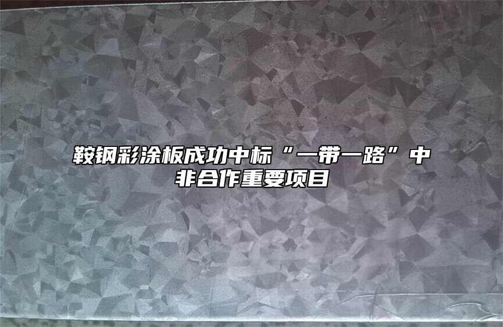 鞍鋼彩涂板成功中標(biāo)“一帶一路”中非合作重要項(xiàng)目